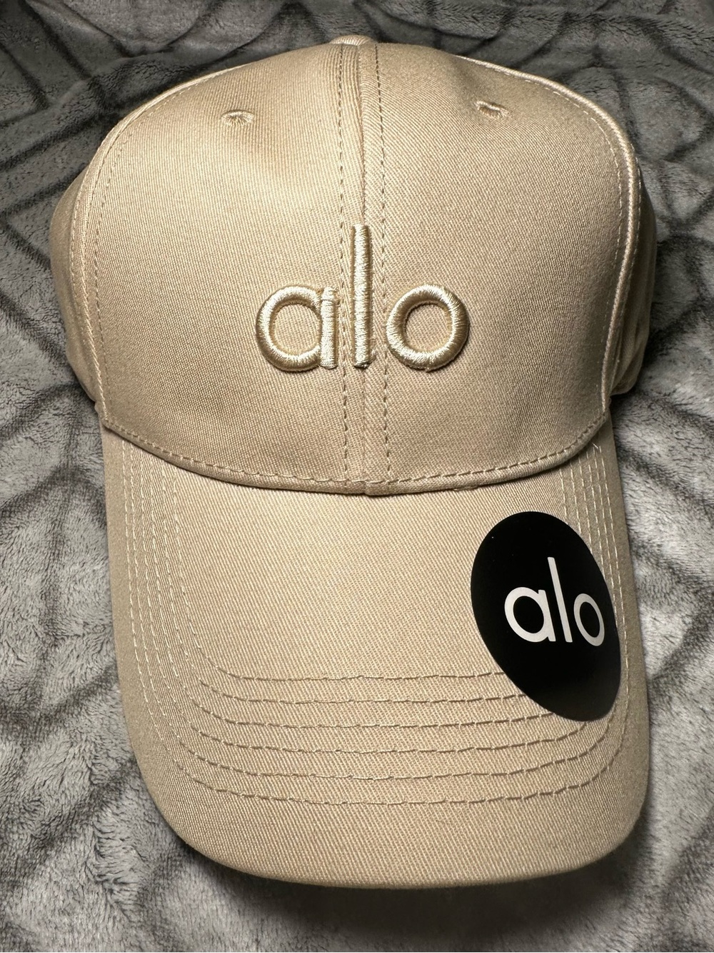alo Beige Logo Baseball Cap